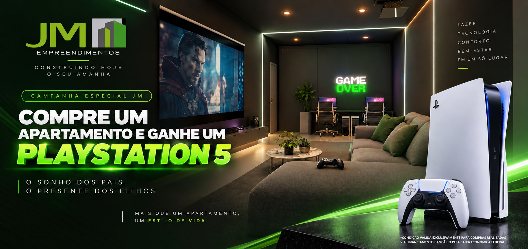 Apartamento de Luxo com PlayStation 5